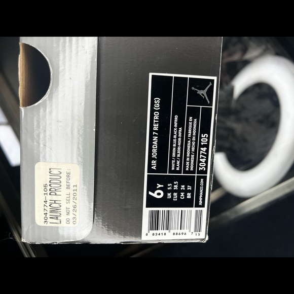 2011 Jordan Orion Blue 7s size 6 - Picture 9 of 10